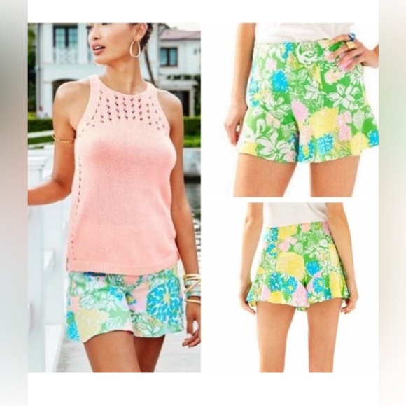 Lilly Pulitzer Folly Skort Hibiscus Stroll Print Size 00 - Picture 1 of 12